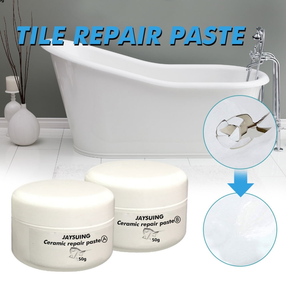 Tub Repair Kit White for Acrylic, Porcelain, Enamel & Fiberglass Tub