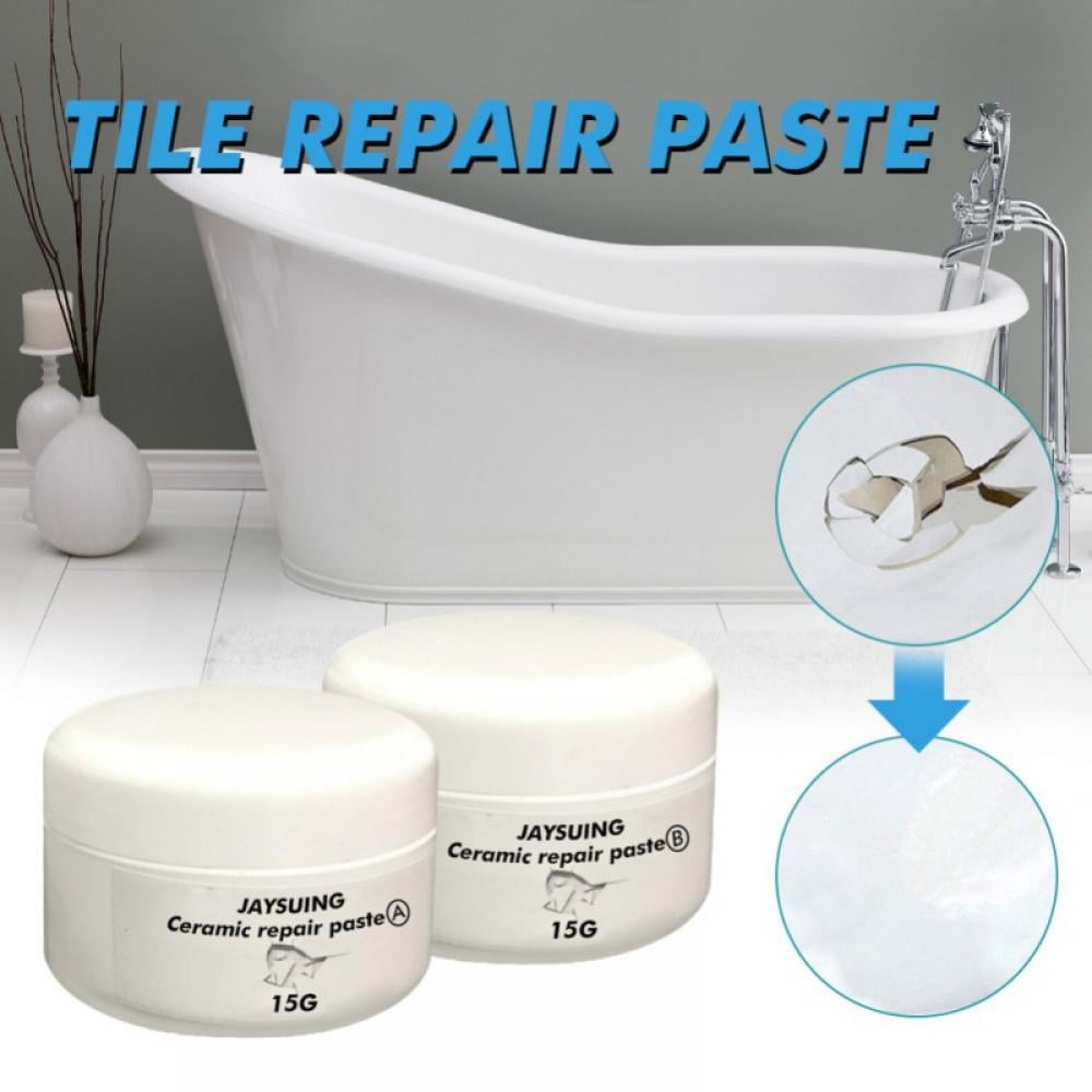 Tub Repair Kit White for Porcelain, Enamel & Fiberglass Tub Repair Kit ...