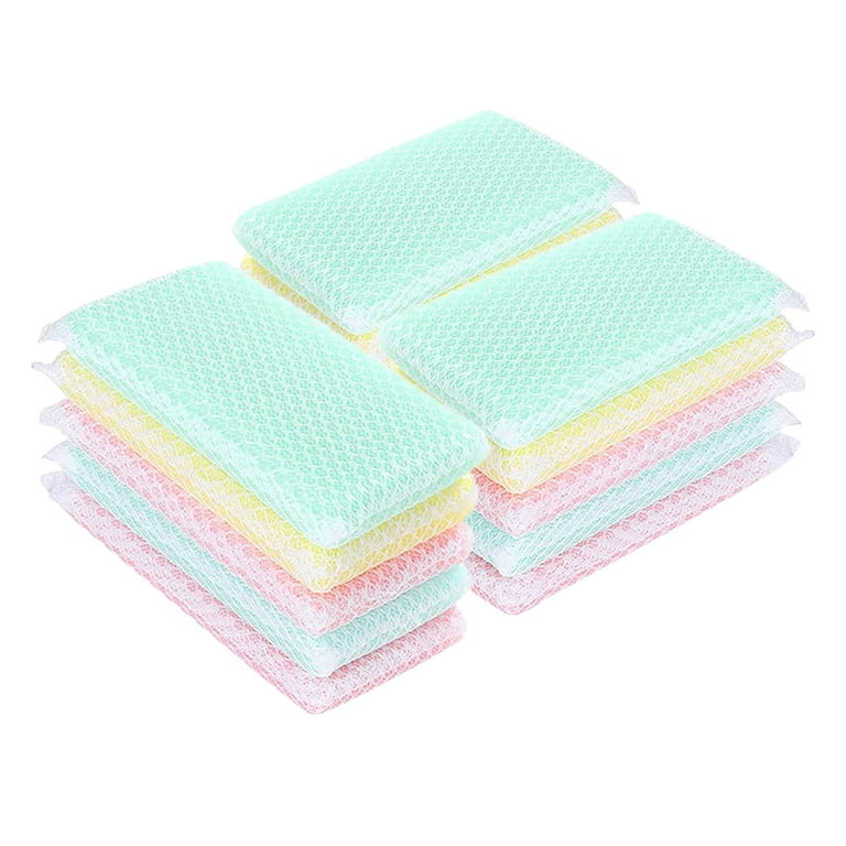 Paperless Kitchen Set of 4 Premium Dish Wash Scrubs - Sponge Scour Pads Made of