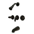 thumbnail image 1 of Tub & Shower Faucet with 3 Legacy Handle, Oil Rubbed Bronze, 1 of 1