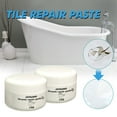 thumbnail image 1 of Tub and Tile Repair Kit for White Surfaces | Porcelain, Acrylic, Fiberglass, Ceramic, Enamel | Chip, Scratch, Crack Fix | High Gloss Finish | Complete Set 2-Pack, 1 of 6