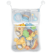 Jool Baby Tub Time Bath Organizer   Mesh Bathtub Toy Storage Bag with Suction Cups - White