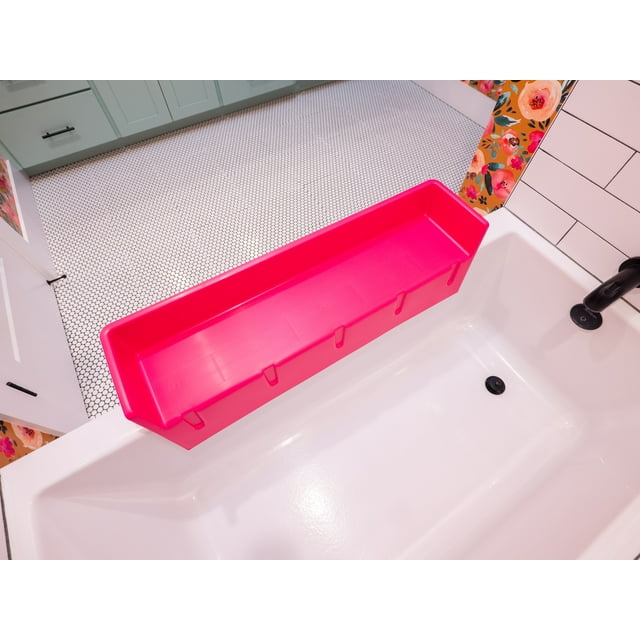 Tub Topper¬Æ Bathtub Kids Bath Cover and Splash Guard Play Shelf Pink