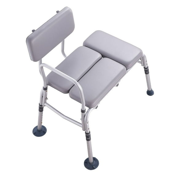 Tub Transfer Bench 500lbs, Shower Seat for Elderly, Lightweight Bath Bench with Padded Seat & Armrests, Adjustable Height, Non-Slip Bath Chair for Disabled