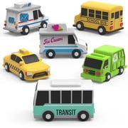 Tub Works Vehicles Bath Cars Mold Free Bath Toys, 6 Pack, Sealed, No Hole Bath Toys