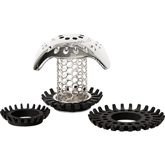 TubShroom SinkShroom Chrome Stainless Steel Drain Protector - Single Pack