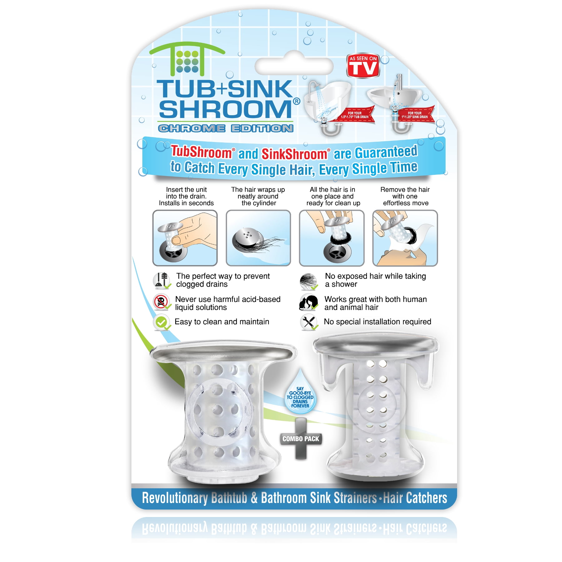 TubShroom 1.5 in. - 1.75 in. Bathtub Drain Protector Hair Catcher