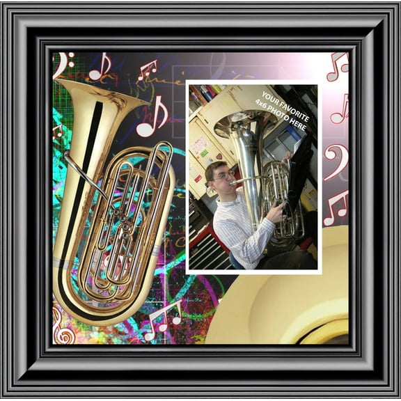 Tuba, Marching or Concert Band Personalized Picture Frame, 10X10 3516