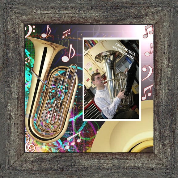 Tuba, Marching or Concert Band Personalized Picture Frame, 10X10 3516