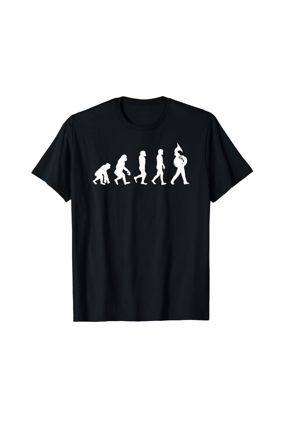 Tuba Player Evolution Marching Band Shirt Funny Section Tee