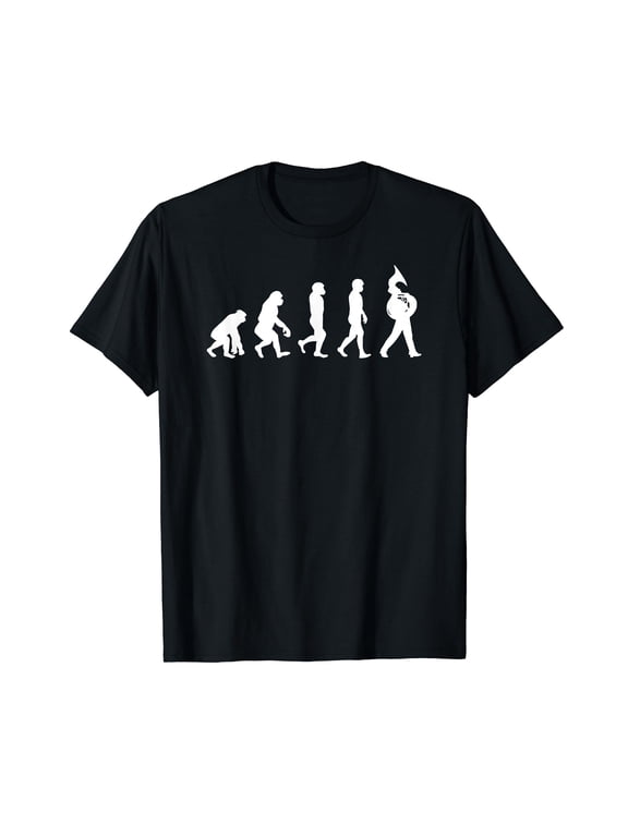Tuba Player Evolution Marching Band Shirt Funny Section Tee