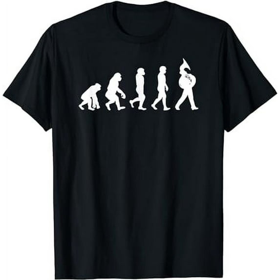 Tuba Player Evolution Marching Band Shirt Funny Section Tee
