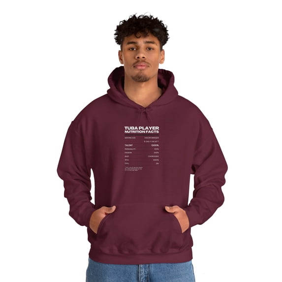 Tuba Player Nutrition Facts Hoodie