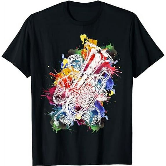 Tuba T-Shirt Player Tshirt Musician Tee Gift Instrument Art