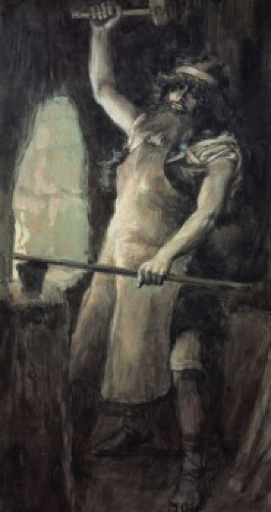 Tubal-Cain James Tissot (1836-1902 French) Jewish Museum New York City Canvas Art - James Tissot (18 x 24)