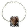 thumbnail image 1 of Tube Agate Gemstone Handmade 925 Sterling Silver Bracelet 7-8", 1 of 1