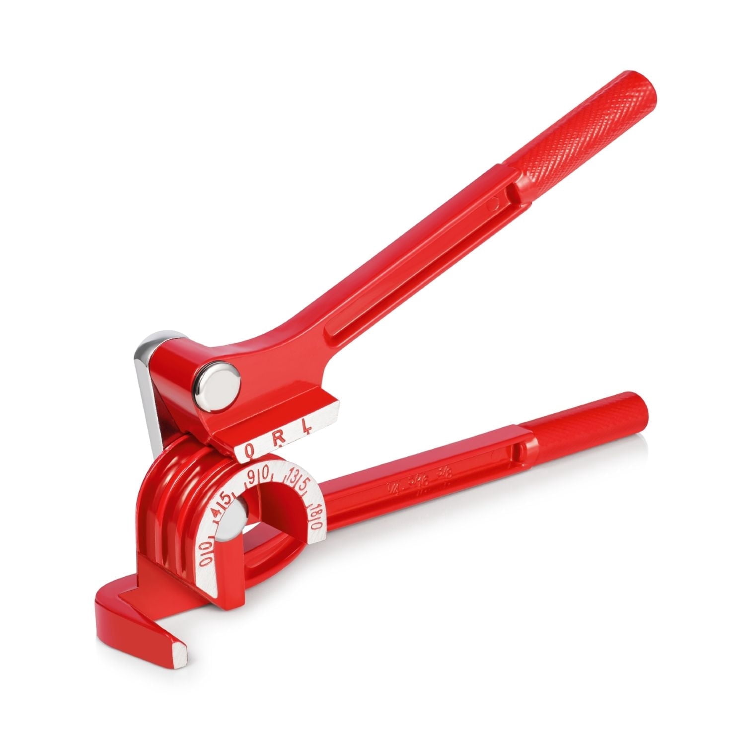 Tube Bender Tool - Manual OD Tubing Bending 3 Size 1/4" 5/16" 3/8" 180 Degree Lever Type Heavy Duty Bend Copper Brass Aluminum & Soft Metal for HVAC Water Gas Pipe Automotive Plumbing (Red)