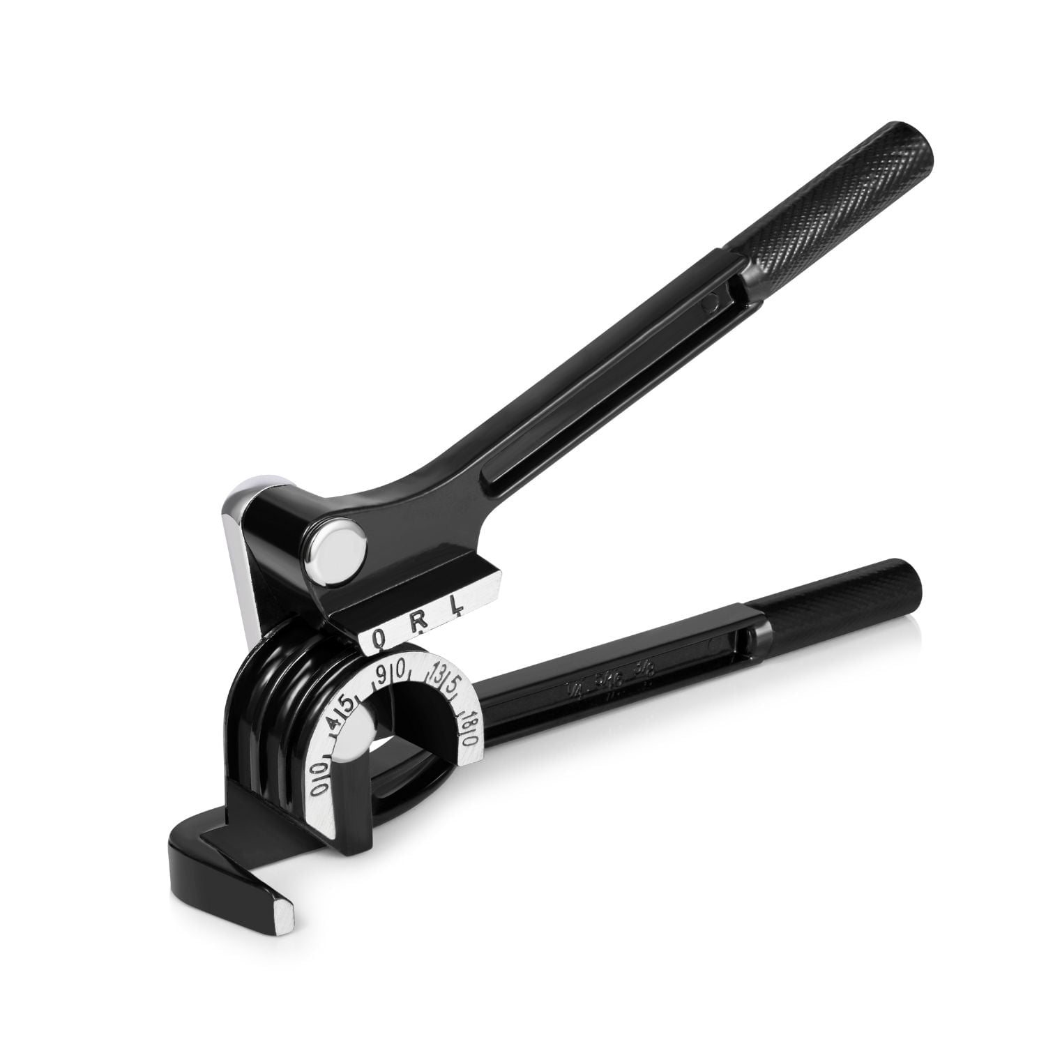 Tube Bender Tool - Manual OD Tubing Bending 3 Size 1/4" 5/16" 3/8" 180 Degree Lever Type Heavy Duty Bend Copper Brass Aluminum & Soft Metal for HVAC Water Gas Pipe Automotive Plumbing (Black)