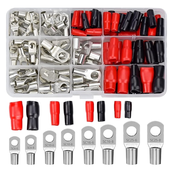 Tube Cable Lugs Comprehensive Tube Wire Connectors Set for Electrical Connection