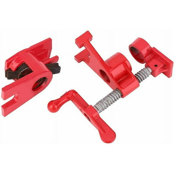 Tube Clamp, Wood Clamp, Quick Coupler, 3/4 "Pipe Clamp, Vertical Hand Crank Woodworking Quick Clamp, Metal Woodworking Workbench Carpenter Tool