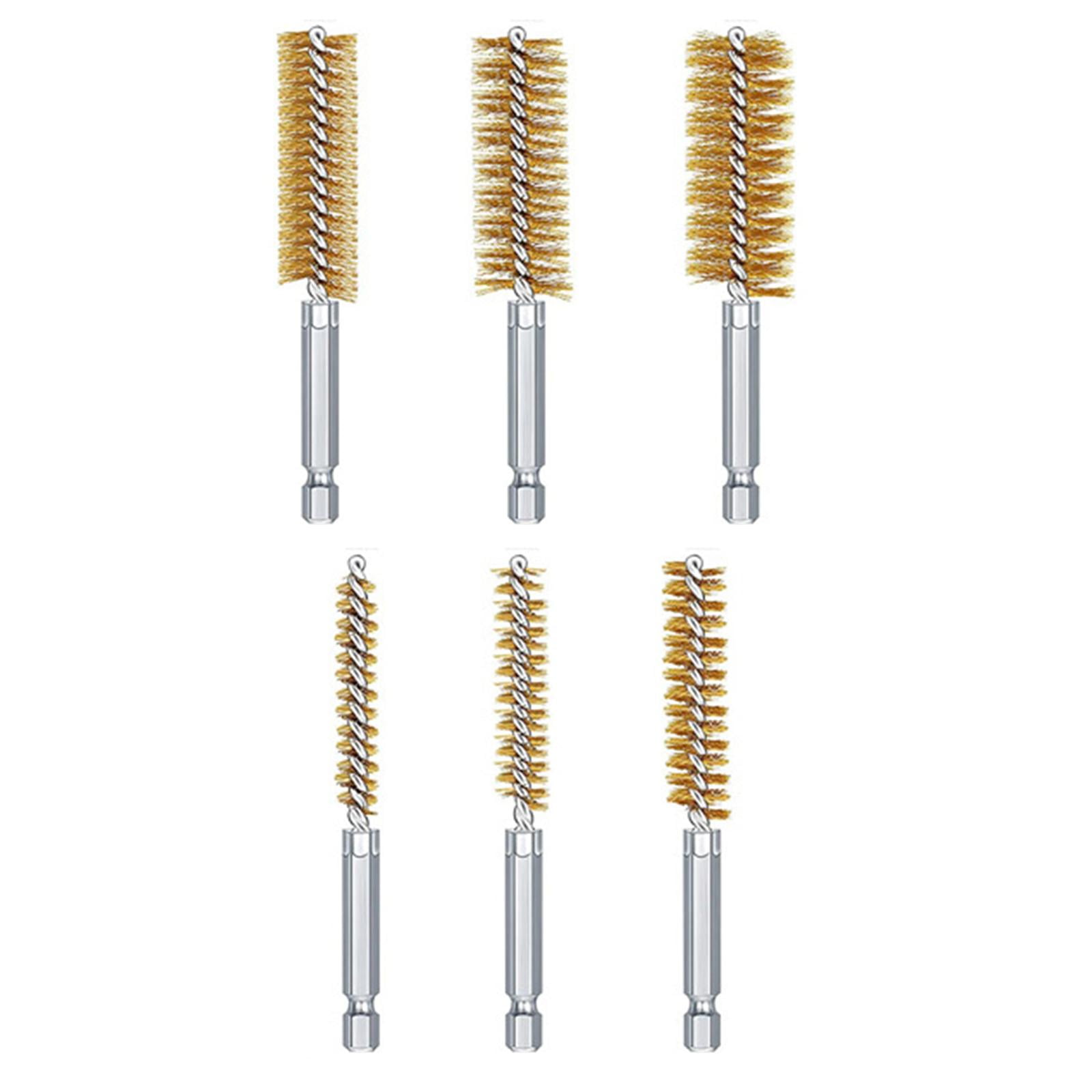 Tube Cleaning Brush 6x Flexible Drilling Brushes Wire Brush for