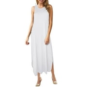 Tube Dresses for Women,Women's Casual Summer Sleeveless Dress Loose Split Dresses With Pockets,Dress With Shorts(Size:M)