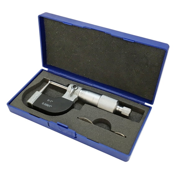 Tube Mircrometer 0-1"/0.0001" Carbide Tipped Spherical Anvil Neck Ball