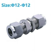 Tube OD Double Ferrule Compression Fitting Bulkhead Connector Stainless 304
