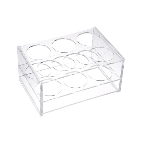 Tube Rack Polypropylene 6-Well Clear for 100ml 1pc
