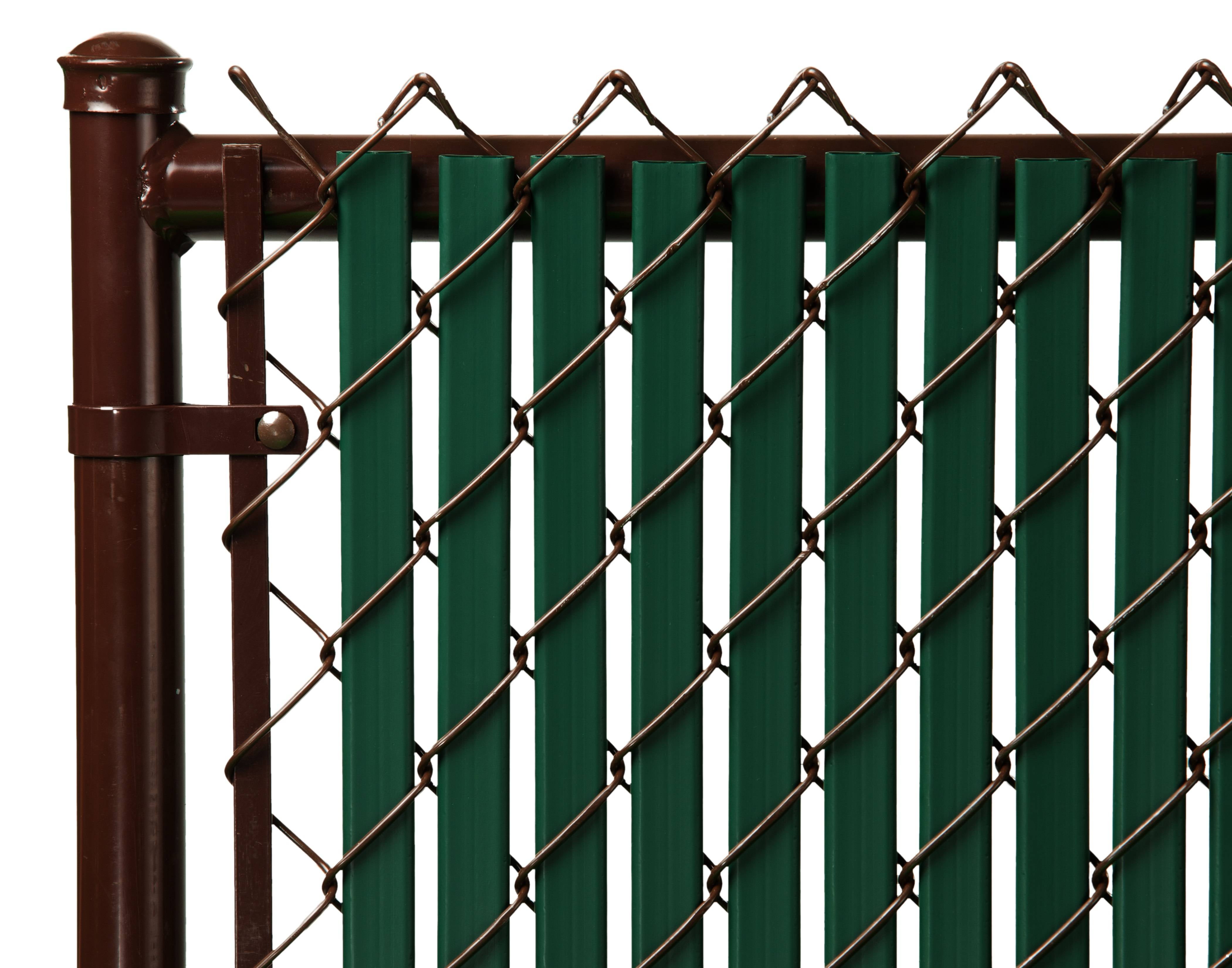 Tube Slats Made in America Privacy Inserts for Chain-Link Fence, Double-Wall Vertical Bottom-Locking Slats for 6' Fence Height (Green) 6ft Green