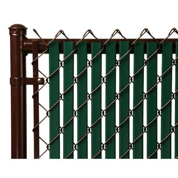 Tube Slats Made in America Privacy Inserts for Chain-Link Fence, Double-Wall Vertical Bottom-Locking Slats for 6' Fence Height (Green) 6ft Green