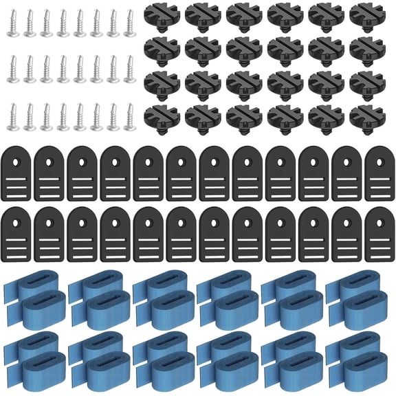 Tube and Solar Cover Fastening Kit for Feh-erguard Inground and Aboveground Pool Roller, FGHDWFASPK Pool Solar Cover Straps Clips Reel Attachment Kit FG-FASPAK FG-FASKIT - 24 Pack