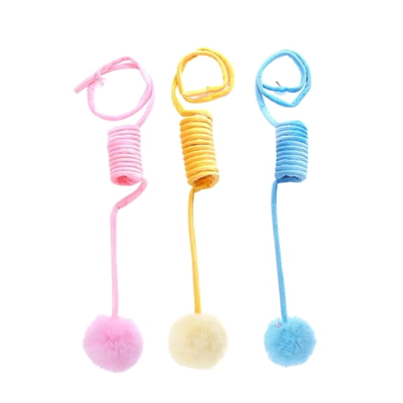 Tube Spring Toy, Interactive Indoor Toy Colorful Spring Entertainment Plush Coils for Kitten to Jump Exercise