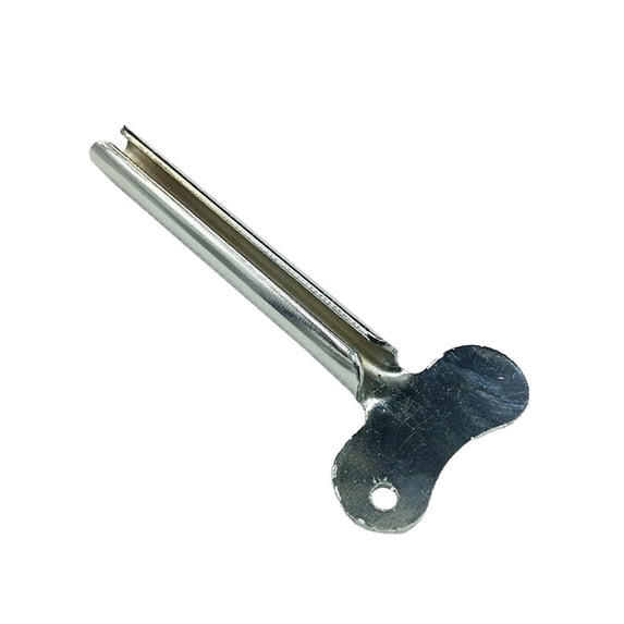 Tube Squeezer Cozival Metal Key-Shaped Toothpaste & Paint Squeezer - Semi-Circular Extruder for Cosmetic Tubes & Art Supplies, Durable & Easy Clean, Toothpaste Key, Silver