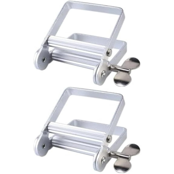 Tube Squeezer,Metal Toothpaste Squeezer,Tube Ringer, Toothpaste Dispenser Metal Aluminum, Multifunctional Product Squeezers Roller, Tubes Crimper for Toothpastes, Paint Squeezer Tool (2)