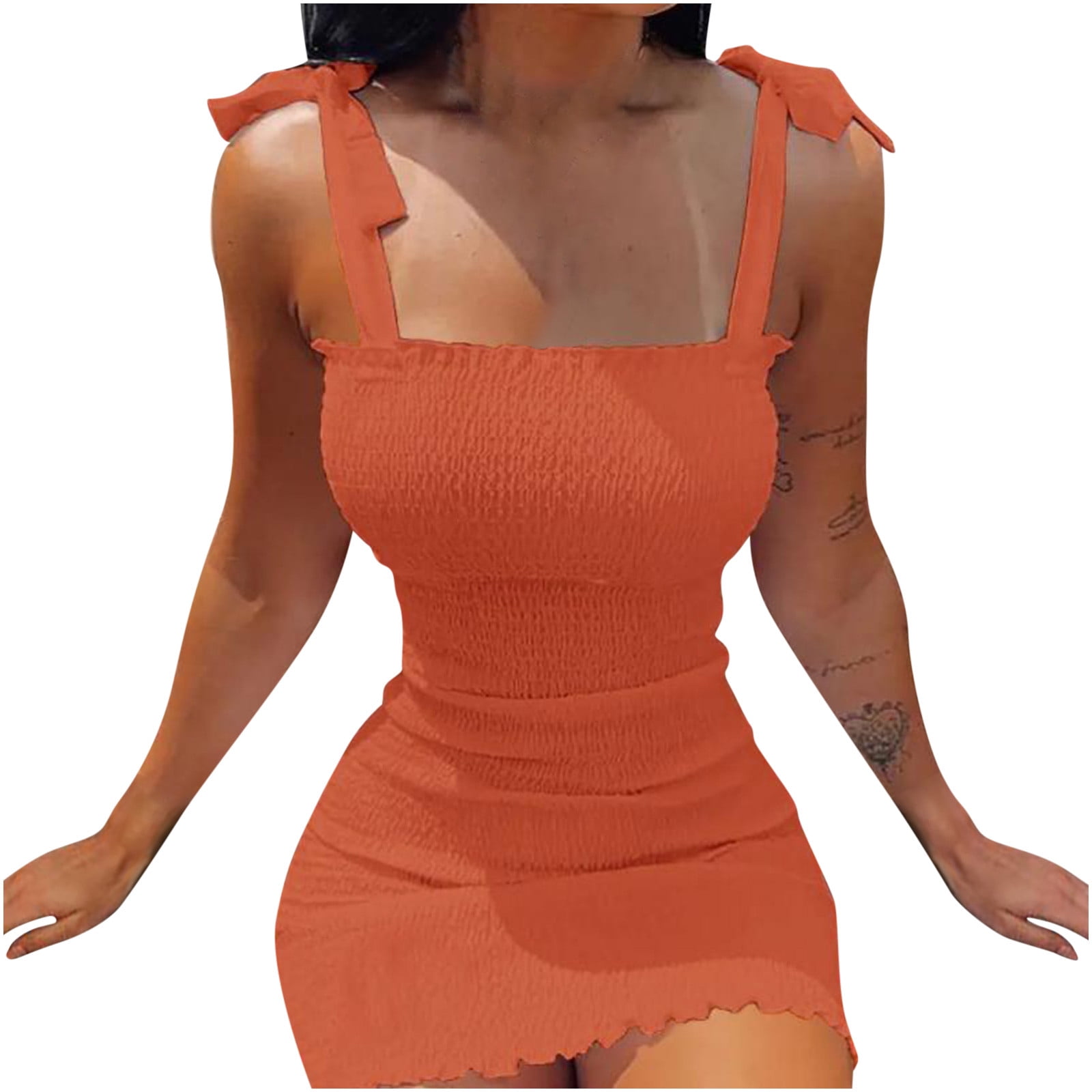 Women's Fashion Solid Color High Waist Elastic Tummy Control Patchwork Car  Trim Maxi Dress