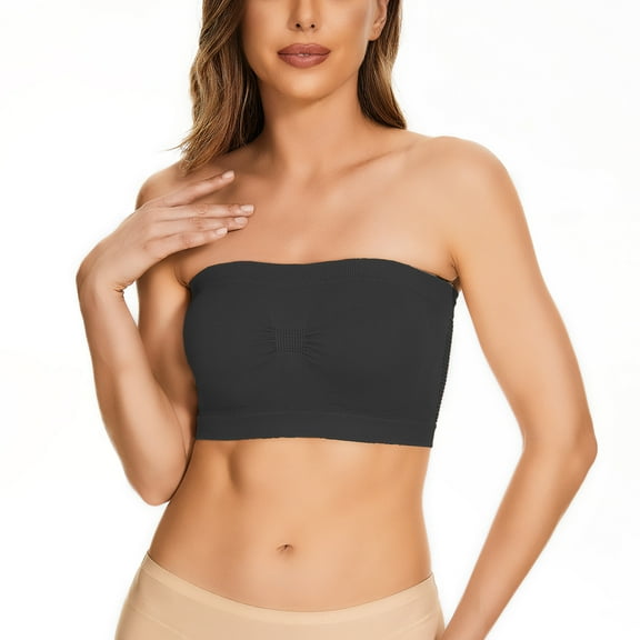 Tube Top For Women Womens Non Padded Bandeau Bra Wire Strapless Convertible Bralettes Basic Layer Top Women's Tops XXXXL