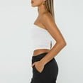 thumbnail image 1 of Tube Tops Womens Bandeau Summer Casual Crop Top Going Out Strapless Tank Basic Short Shirt White M, 1 of 7