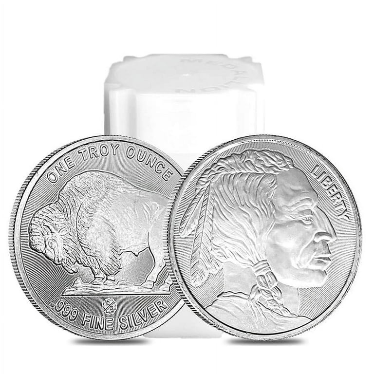 Private Mint - Buffalo Silver Round, Tube of 20, 1 oz .999 Fine