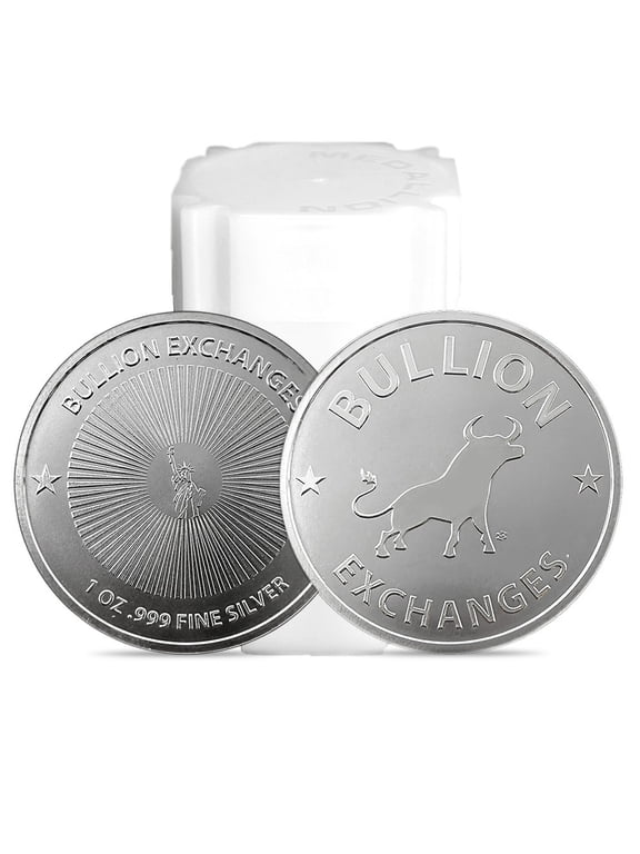 Tube of 20 - 1 oz Bullion Exchanges Silver Round .999 Fine