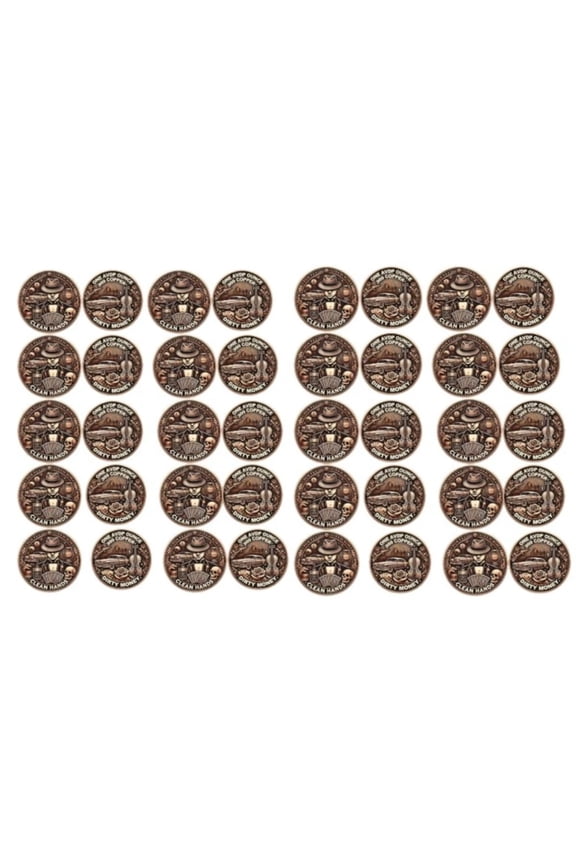(Tube of 20 ) 2024 Clean Hands Dirty Money 1 oz Antiqued Copper Round