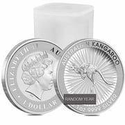 Tube of 25 - 1 oz Australian Silver Kangaroo Perth Mint BU Random Year