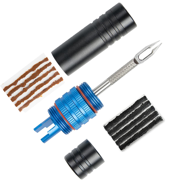 Tubeless Bike Tire Tool, Repair Kit and Sealant Injector Syringe Set