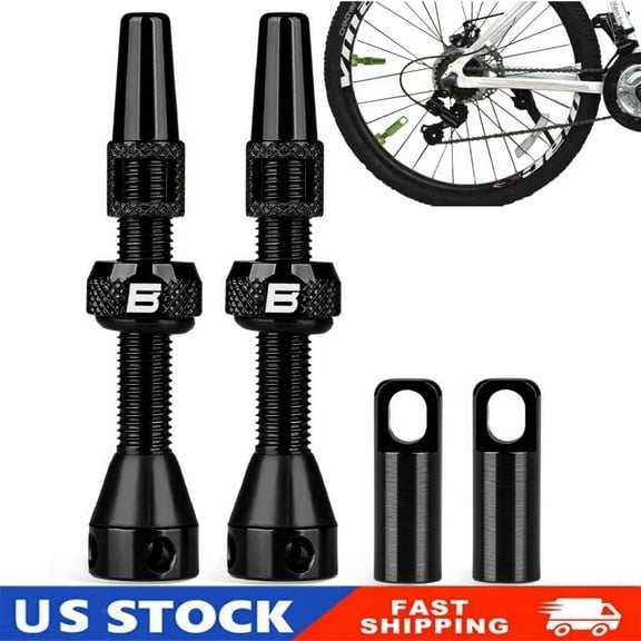 Tubeless Presta Valve Stem 44 mm, Presta Valve Stem Kit with Valve Core Remover