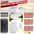 thumbnail image 1 of 32 Pcs Tire Repair Kit,Heavy-Duty Universal Plug & Patch Kit for Tubeless Tires, with T-Handle Tool for Car, Truck, Motorcycle, RV and More, 1 of 7