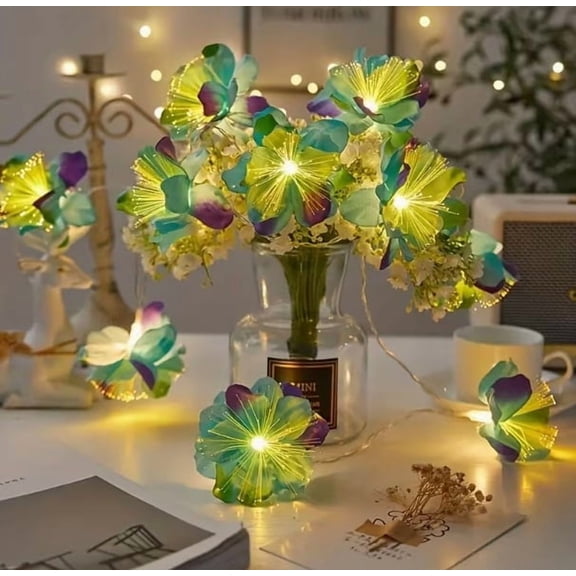Tuberose Flower String Lights - Ideal for Weddings, Easter Celebrations, and Holiday Decorations - Indoor & Outdoor Use