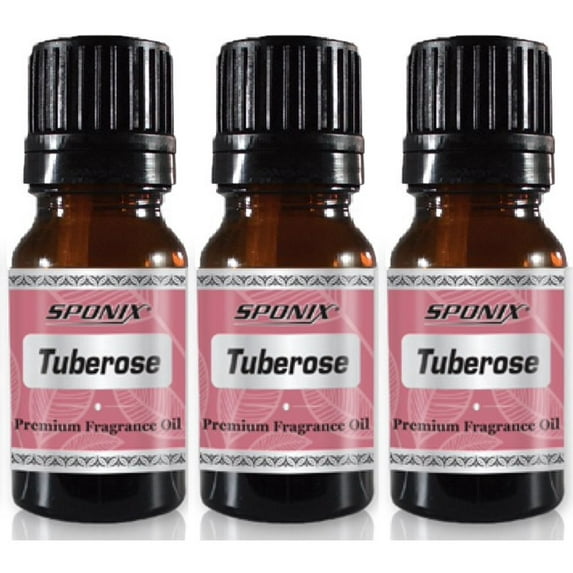 Tuberose Fragrance Oil 10 ml / 0.33 oz | 100% Pure by Sponix Made in USA Pack of 3