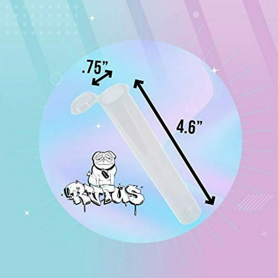 Tubes RVTUS | 600 Tubes | 109 MM, King Size, Squeeze Top, Child Proof, Air-Tight Lid, Eco-Friendly BPA-Free Plastic Container | Clear Translucent