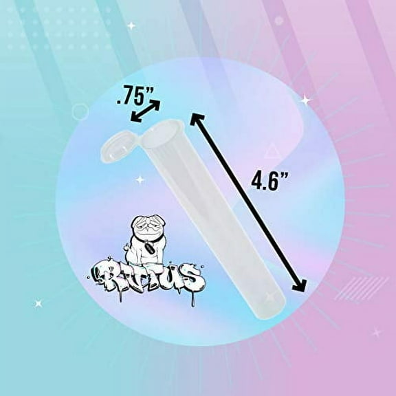 Tubes RVTUS | 600 Tubes | 109 MM, King Size, Squeeze Top, Child Proof, Air-Tight Lid, Eco-Friendly BPA-Free Plastic Container | Clear Translucent