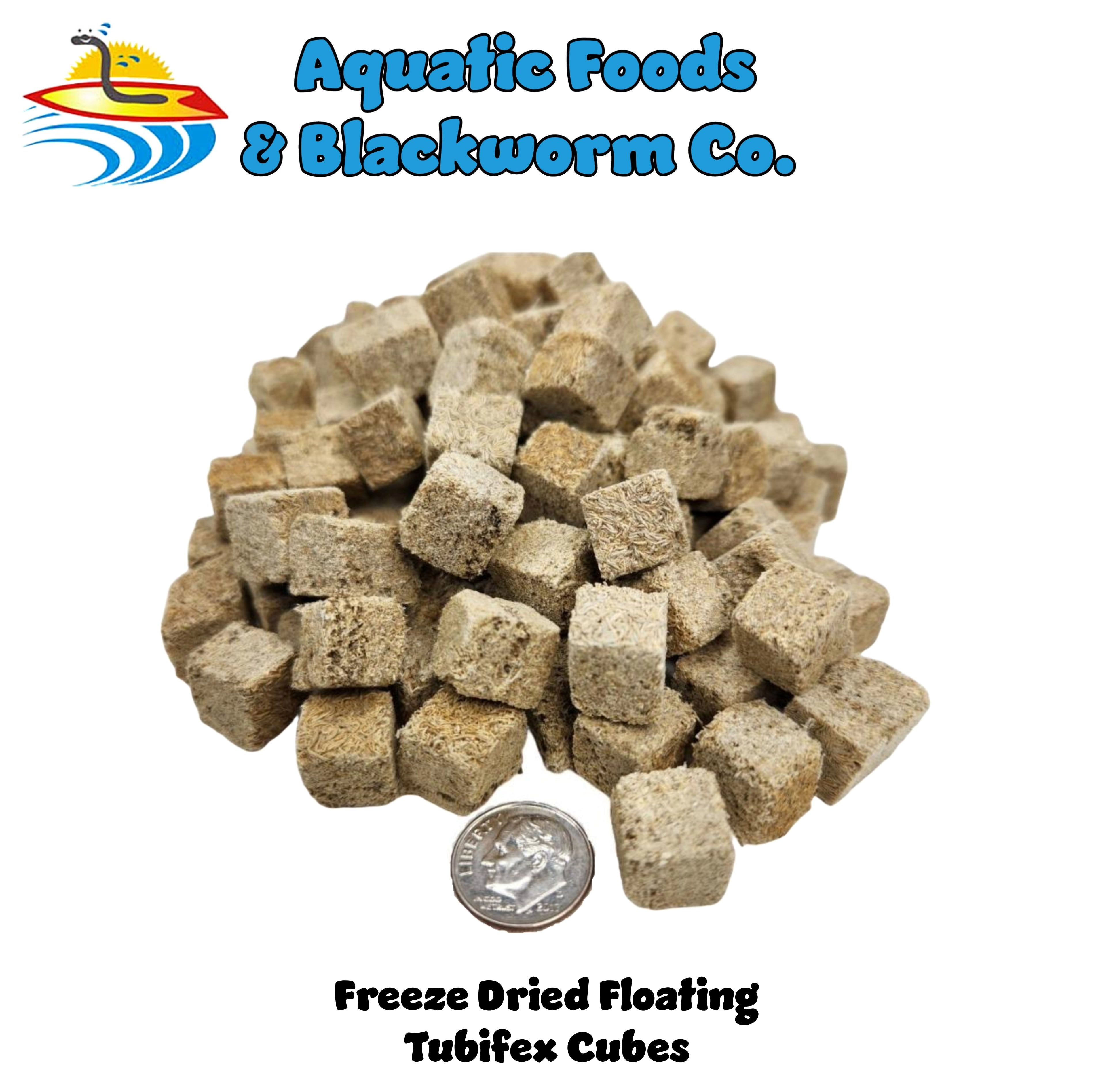 Aquatic Foods Freeze Dried Tubifex Worm Cubes, Bulk Tropical Fish Food ...